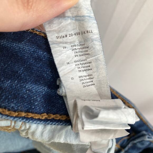 MIAMI High Rise Cuffed Hem Denim Jean Shorts Junior's Size 5 Blue Hi Waisted - Picture 8 of 9